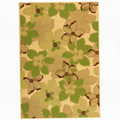 Safavieh Cy4022a Courtyard Polypropylene Machine Made Natural Brown/olive Rug