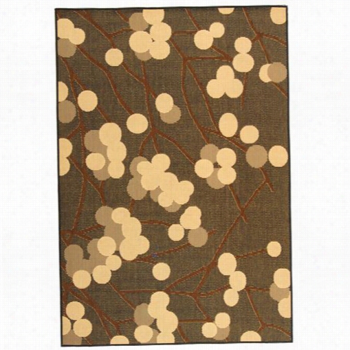 Safavieh Cy4037d Courtyarrd Polypropylene Machhine Made Black Natural/brown Rug