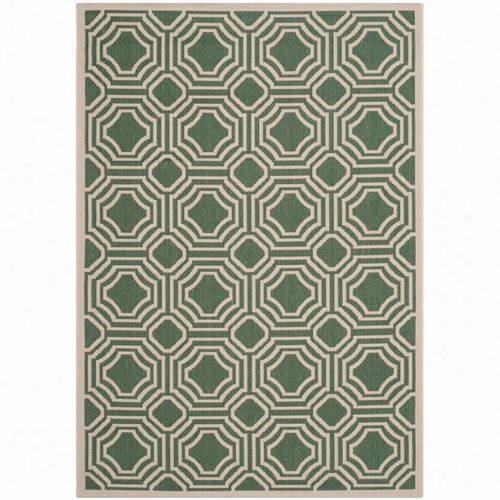 Safavieh Cy6112-332 Court Polypropylene Power Loomed Dark Green/beige Rug