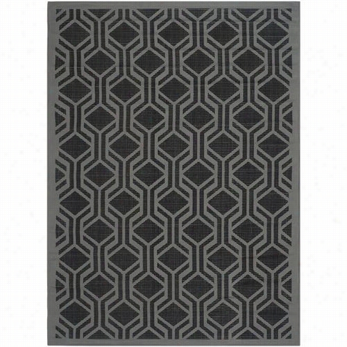 Safavieeh Cy6114-225 Court Polypropylene Power Loomed Black/anthracite Rug