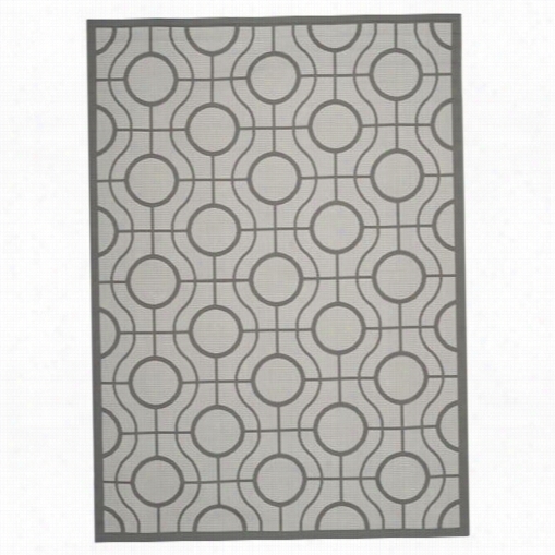 Safavieh Cy61115-78 Courtyard Polypropylene Power Loomed Light Grey/anthracite Rug