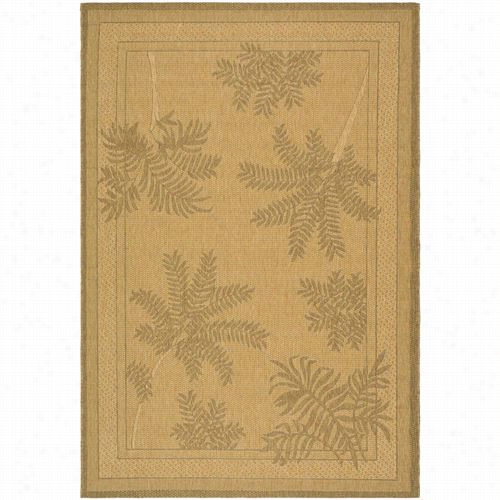 Safavieh Cy6683-39 Courtyard Polypropylene Machine Made Natural/gold Rug