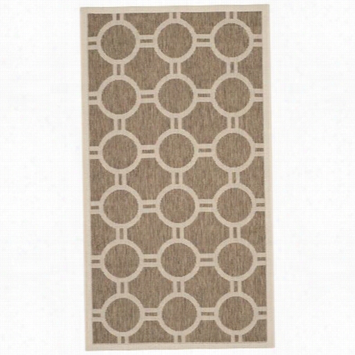 Safavieh Cy6924-242 Courtyrad Polypropyllene Machine Made Brown/bone Area Rug