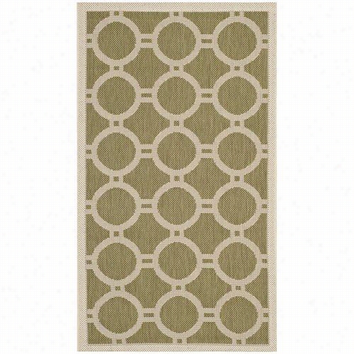 Safavieh Cy6924-244 Courtyard Polypropylene Machine Made Gree/nbeige Area Rug