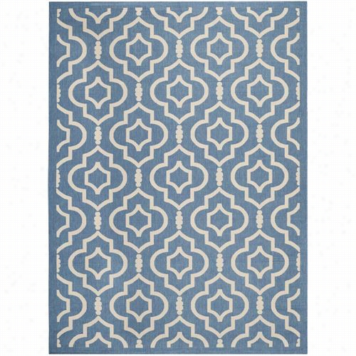 Safavieh Cy692 6-243 Courtyard Polypropylene Tool Made Blue/beige Area Rug