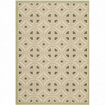 Safavieh Cy7017-218 Courtyayrd Polypropylene Machine Made Beige/sweet Pea Area Rug