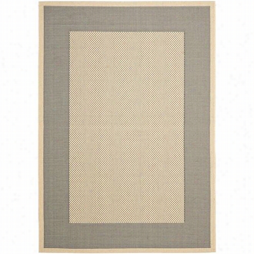 Safavieh  Cy7987-65a55 Courtyard Polyprropylene Machine Madee Grey/cream Area Rug