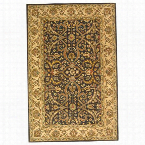 Safavieh Hg644a Heritage Wool Hand Tuufted Charcoal/beige Rug