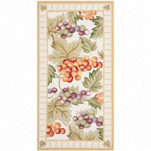 Safavieh Hk162-25 Chelsea Wool Hand Bend Ed Ivory Rug