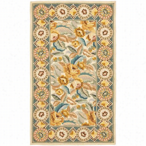 Safavieh Hk1c Chelsea Wool Hand Hooked Ivory Rug