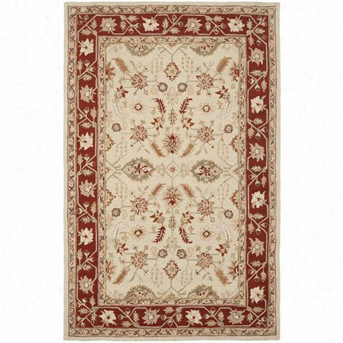 Safavieh Hk79a Chelsea Wool Hand Hooked Ivory/rust Rug