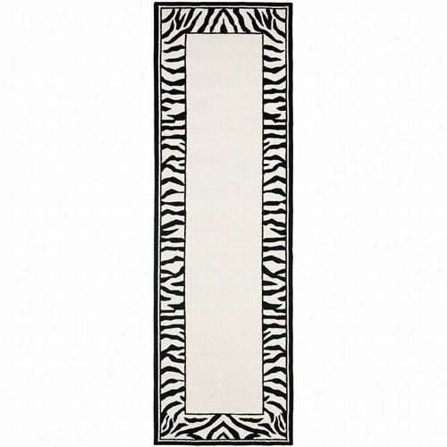 Safavieh Hk731a Che Lsea Wool Hand Hooked White/black Rug