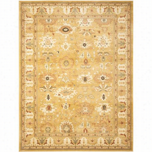 Safavieh Hlm1741-220 Heirloom Pollypropylene Machine Made Gold/gol Rug