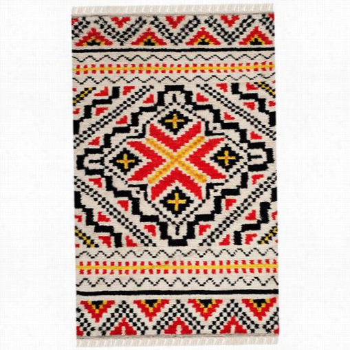 Safavieh Kny844a Kenya Wool Cotton Han D Woevn Multi Rug