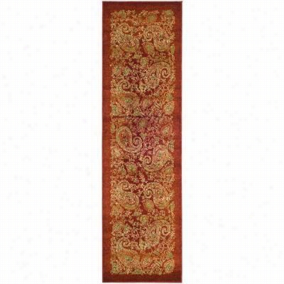 Safaiveh Lnh224b Lyndhurst Polypropylene Machne Made Red/multi Superficial Contents Rug