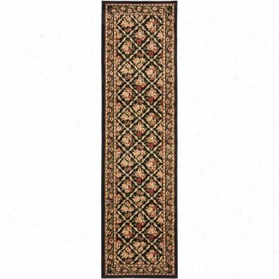 Safavjeh Lnh556-9090 Lyndhurst Polypropylene Machien Made Black/black Area Rug