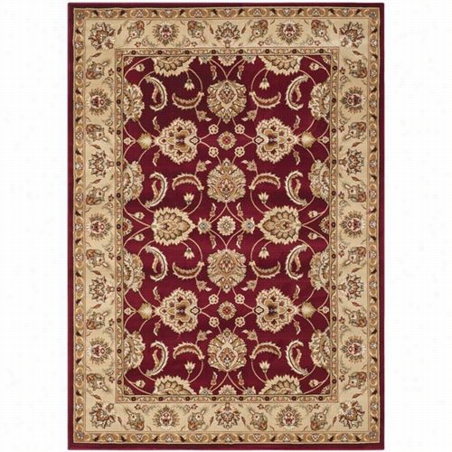 Saf Avieh Maj49134-015-5 Majesty Polypropylene Power Loomed Red/camel Superficial Contents Rug