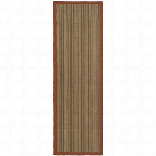 Safavi Eh Nf442b Natur Al Fbier Sisal Authority Loomed Rust/rust Area Rug