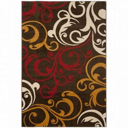 Safavieh Nwb803-2520 Newbury Polypropylene Power Loomed Brown/gold Area Rug