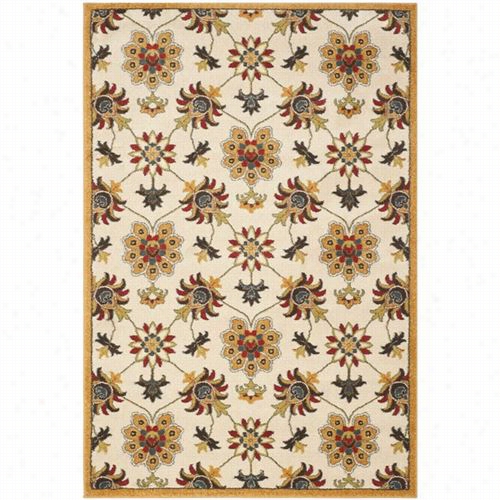 Safavieh Nwb8704-1220 Newbury Polypropylene Power Loomed Ivory/gold Area Rug