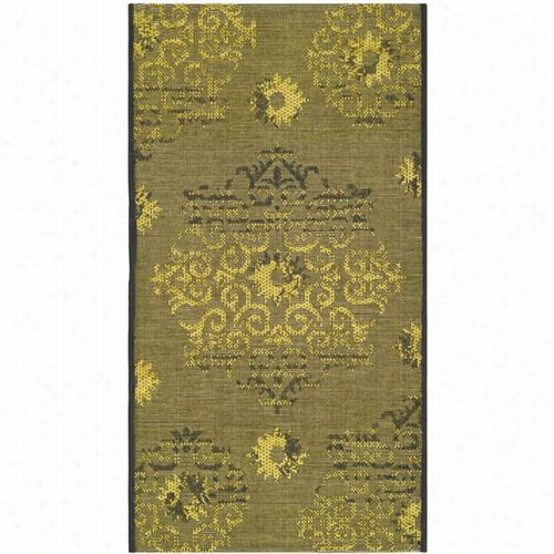 Safavieh Pal129-56c10 Palazzo Polypropylene Po Wer Loomed Black/green Area Rug