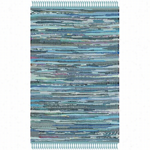 Safavieh Rar121b Rag Rug Collection Cotton Pile Hand Woven Blue/multi Rug