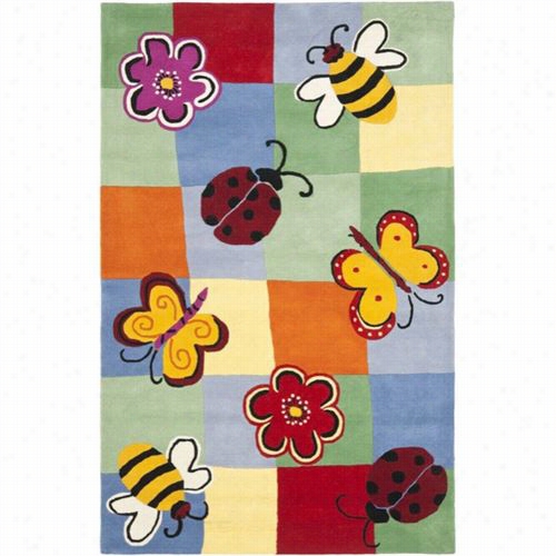 Safavieh Sfk753a Kids Wool Hand Tufted Multi Rug