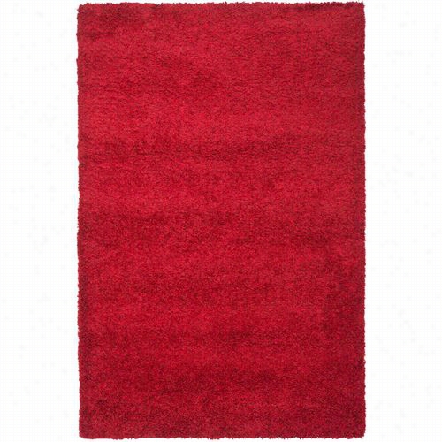 Safavieh Sg151-4040 California Shag Polpropylene Power Loomed Red Rug