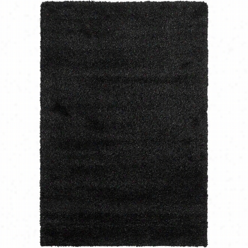 Saffavieh Sg151-9090 California Shag Polyropylene Power Loomed Black Rug