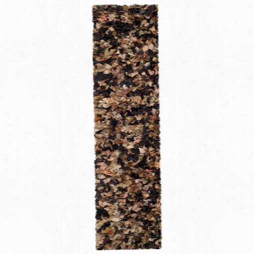 Safavehh Sg51b Shag Polyester Pile, Cotton Backing Hand Woven Brown/multi Rug