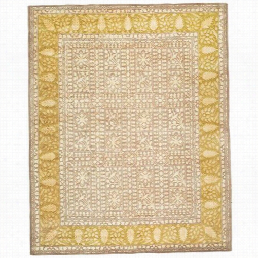 S Afaiveh Skr214a  Silk Road Wool And Vicsose Hahd Tufted Beige/light Gold Rug