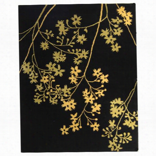 Safavieh Soh316b Sooho Wool Hand Tufted Black/lime Rug