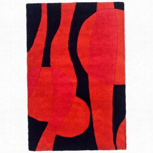 Safavieh Soh755aa Soho Wool Hand Tufted Black/red Rug