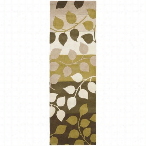 Safavieh Soh785a Soho Wool Hand Tufted Green/beige  Rug