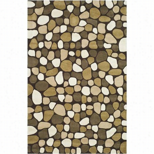 Safavie Hsoh814a Siho Owol Hand Tufted Dark Brown/multi Rug