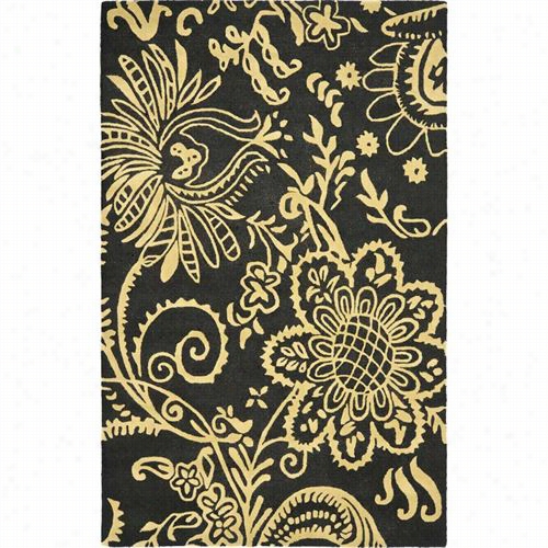 Safavieh So8h32a Souoo Wool Hand Tuf Td Black/green Rug