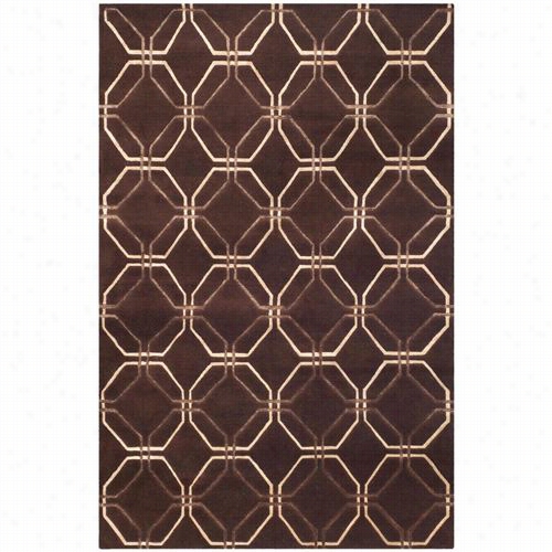 Safavieh Tb051b Tibetan Wool Pile Hwnd Knotted Brown Rug