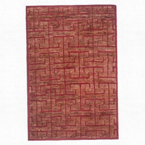 Safavieh Tgr417c Angier Wool And Jute Hand Knotted Red/rust  Rug