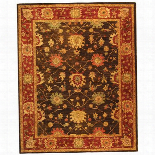 Safavieh Tjm108a Taj Mahal Wool Hand Tufted Olive / Burgundy Area Rug