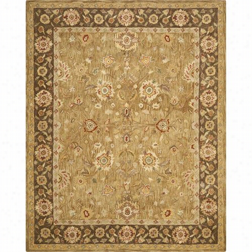 Safavieh Tjm125b Taj Mahal Wolo Hand Tufted Gold/choclate Rug