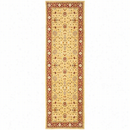 Safavieh Tus303-2040 Tuscany  Wool Po Wer Loomed Gold/red Rug