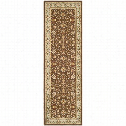 Safavieh Tus303-2560 Tuscany Wool Power Loomed Brown/light Blue Rug