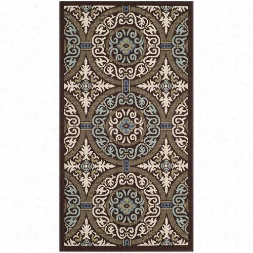 Safvieh Ver055-0621 Verandap Olypropylene Power Loomed Chocolate/cream Rug