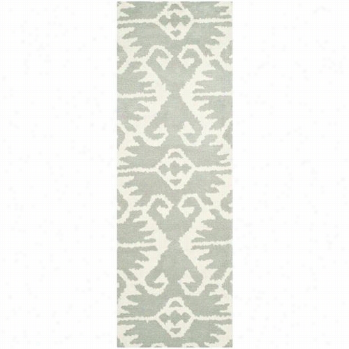 Safavieh Wd323g Wyndham Wool Hand Tuted Grey/ivory Rug