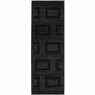 Safavieh Yrk1750-8590 York Polypropylene Power Loomed Charcoal/black Rug