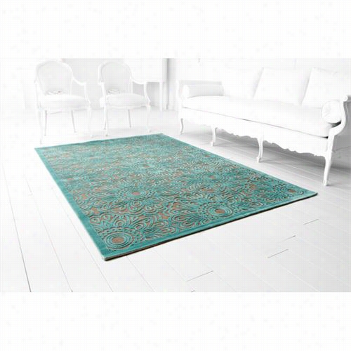 Cyan Design 055765 Cbaarell 10-3/5' Sage Rug In Aquua And Liight Brow