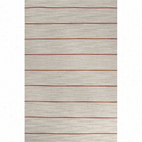 Jaipur Rug1 C. L. Dhurries Flat-weave Stripe Pattern Wool Gray/red Area  Rug