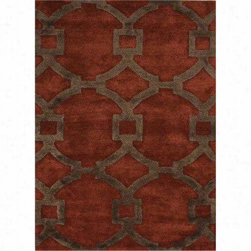 Jaipur Rug1 City Hand-tufted Geometric Pattern Wooll/art Silk Red/brown Area Rug