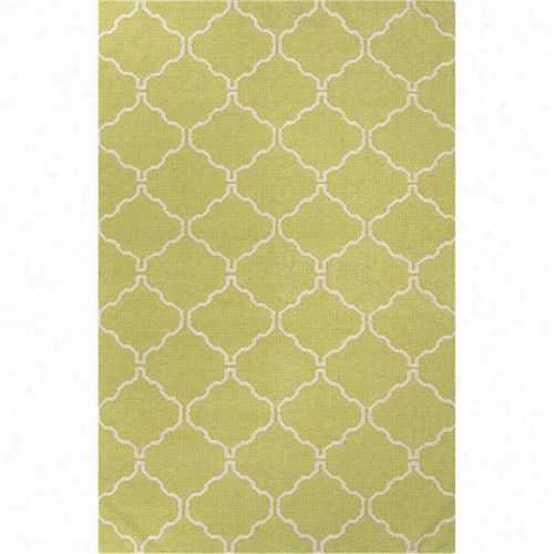 Jaipur Rug1 Maroc Flat-wave Moroccan Pattern Wool Green/ivory White Area Rug