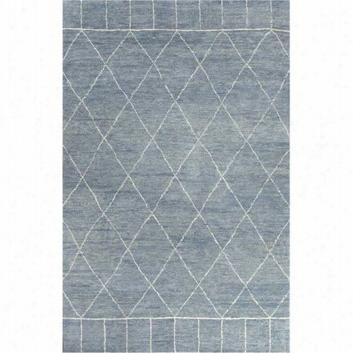 Jaiour Rug1 Nostalgia Hand-knotted Omroccan Pattern Wool Blue/ivory Area Rug